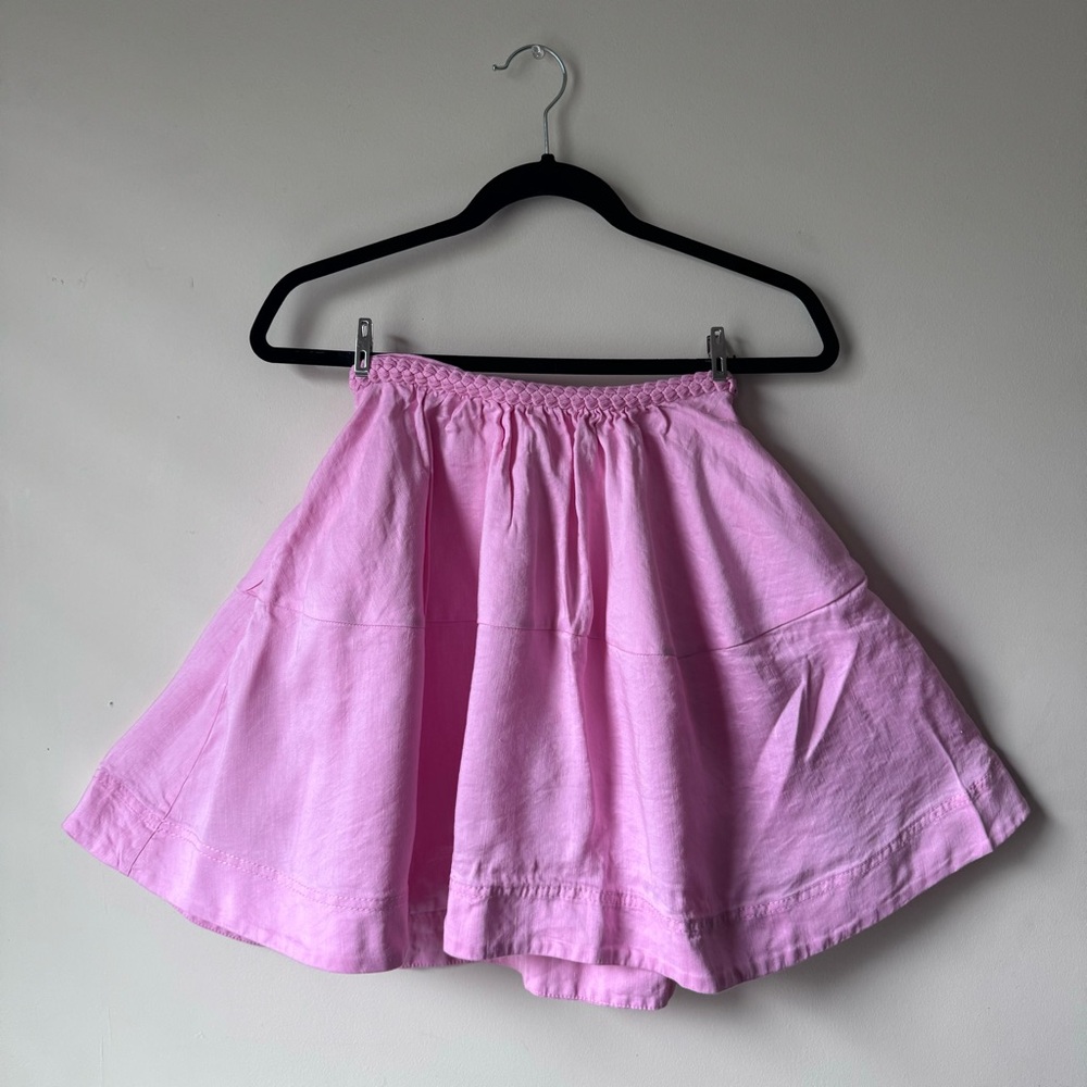 Aje Pink Anne Braided Mini Skirt